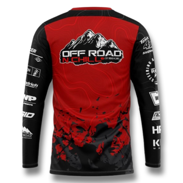 .2023 Off Road n Chill Red Long Sleeve Double Brush
